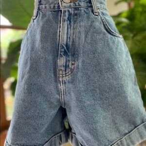 90s High Waisted Denim Shorts, Calvin Kline